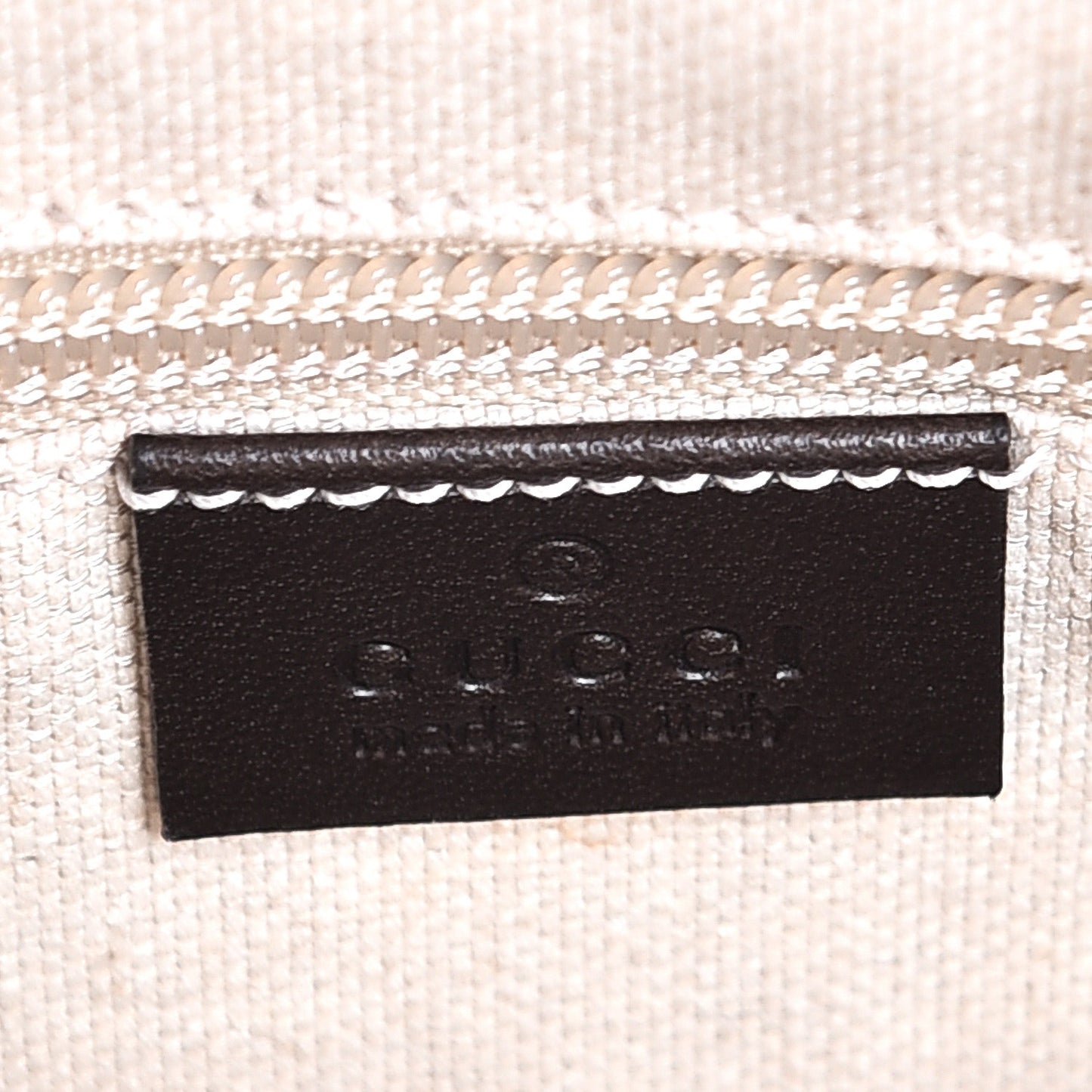 GG Supreme Monogram Small Zippered Tote Dark Brown