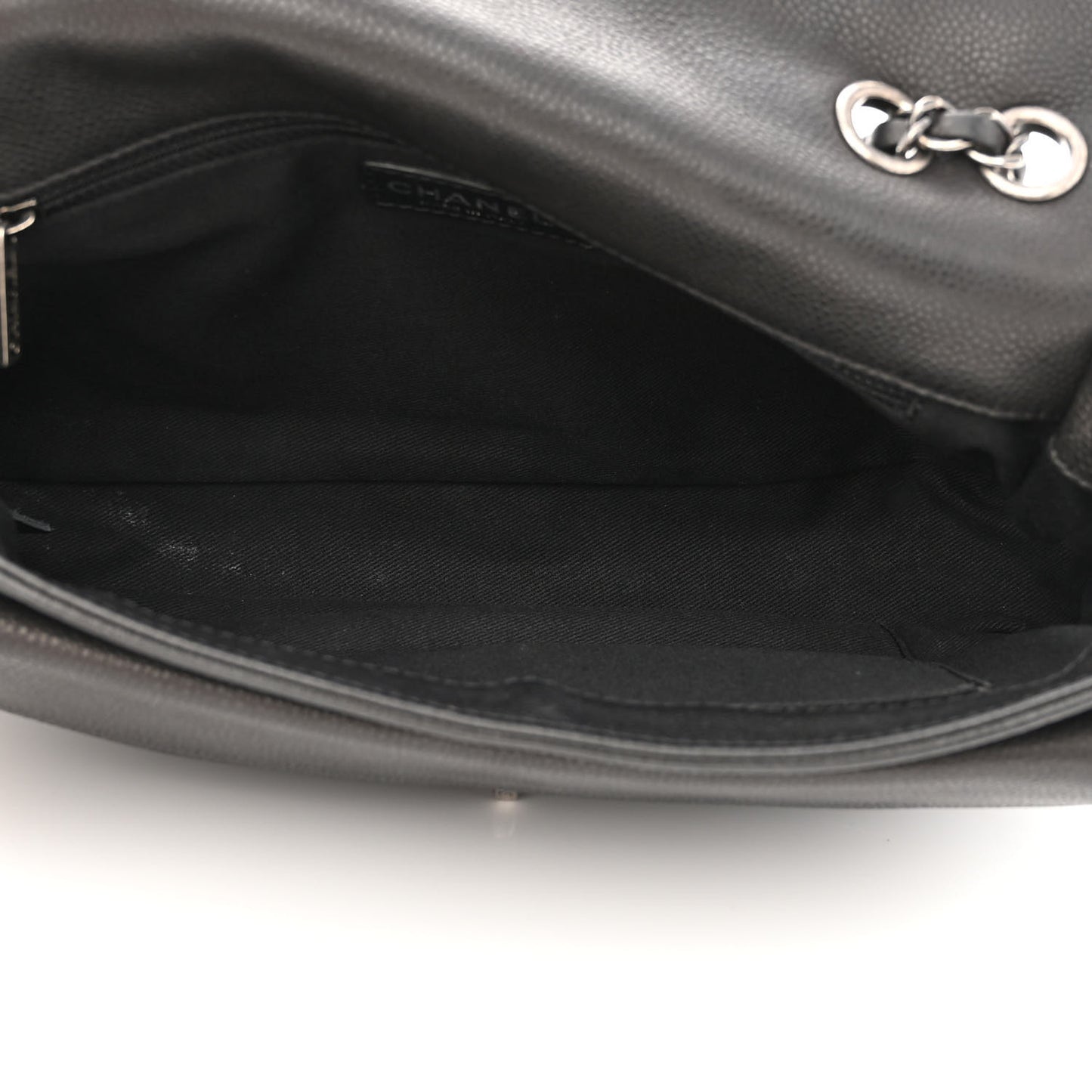 Caviar Quilted Large Now and Forever Flap Black