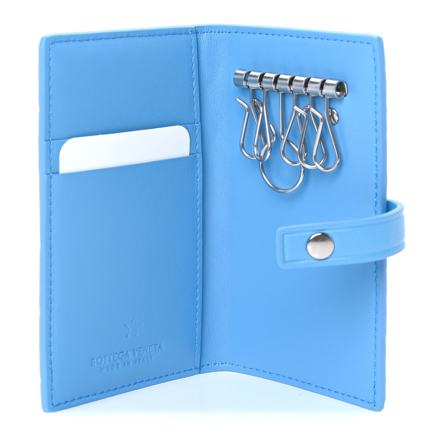 Bottega Veneta Nappa Intrecciato Key Holder Pool 5 of 6