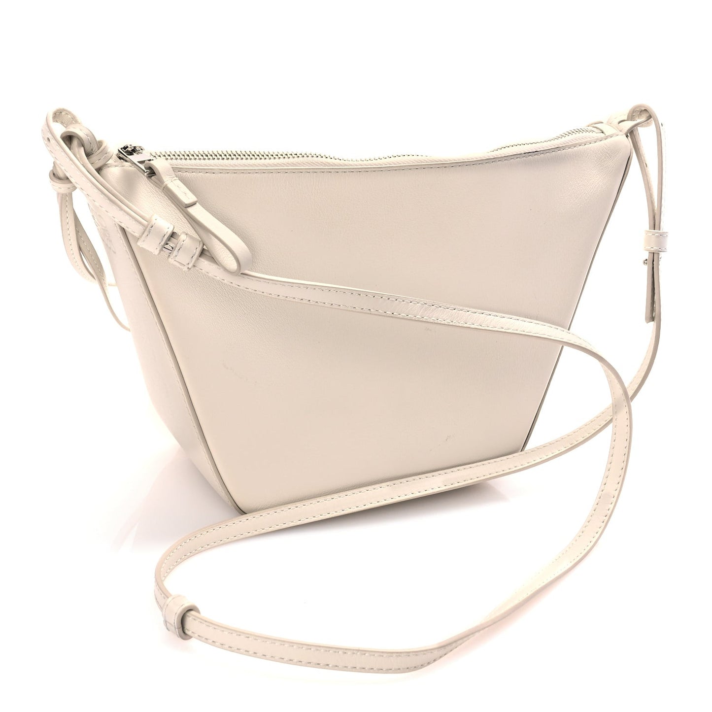 Calfskin Mini Hammock Hobo Soft White