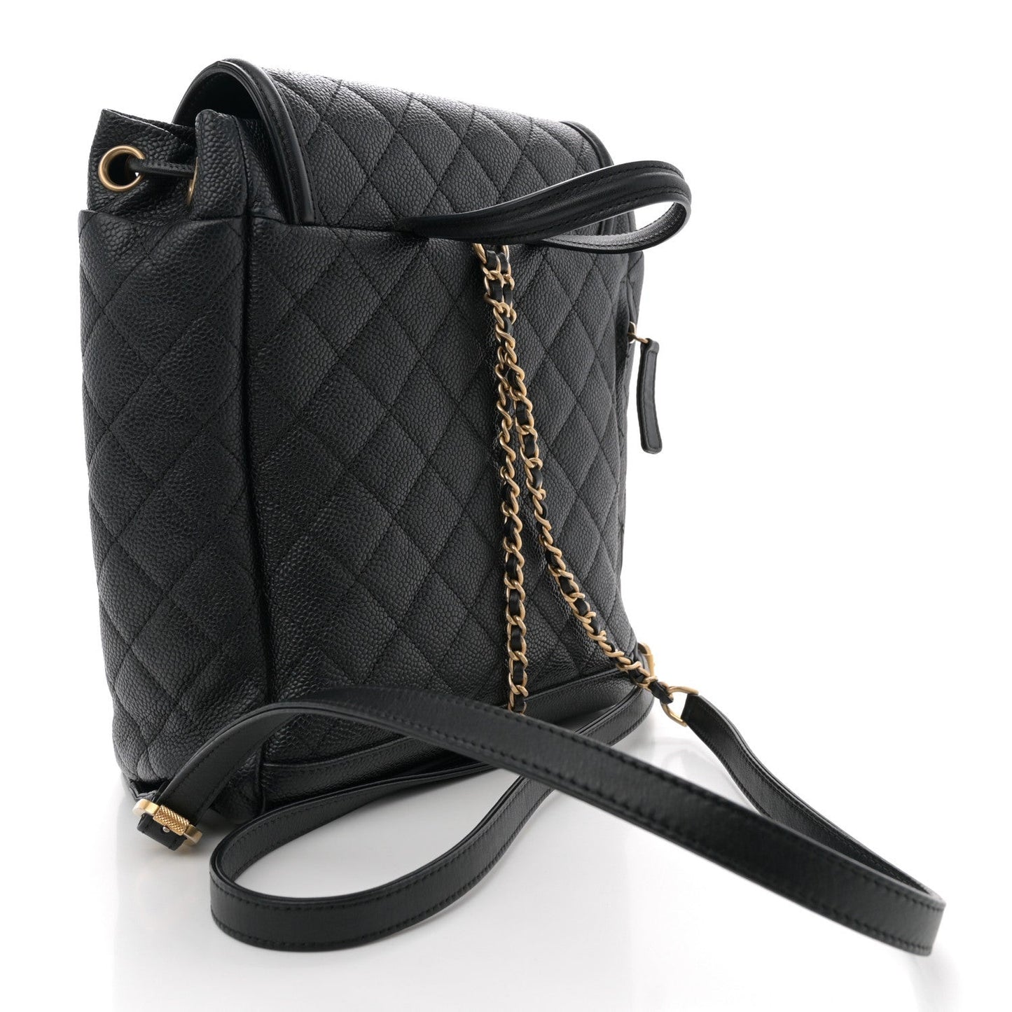 Caviar Quilted Small Filigree Backpack Black