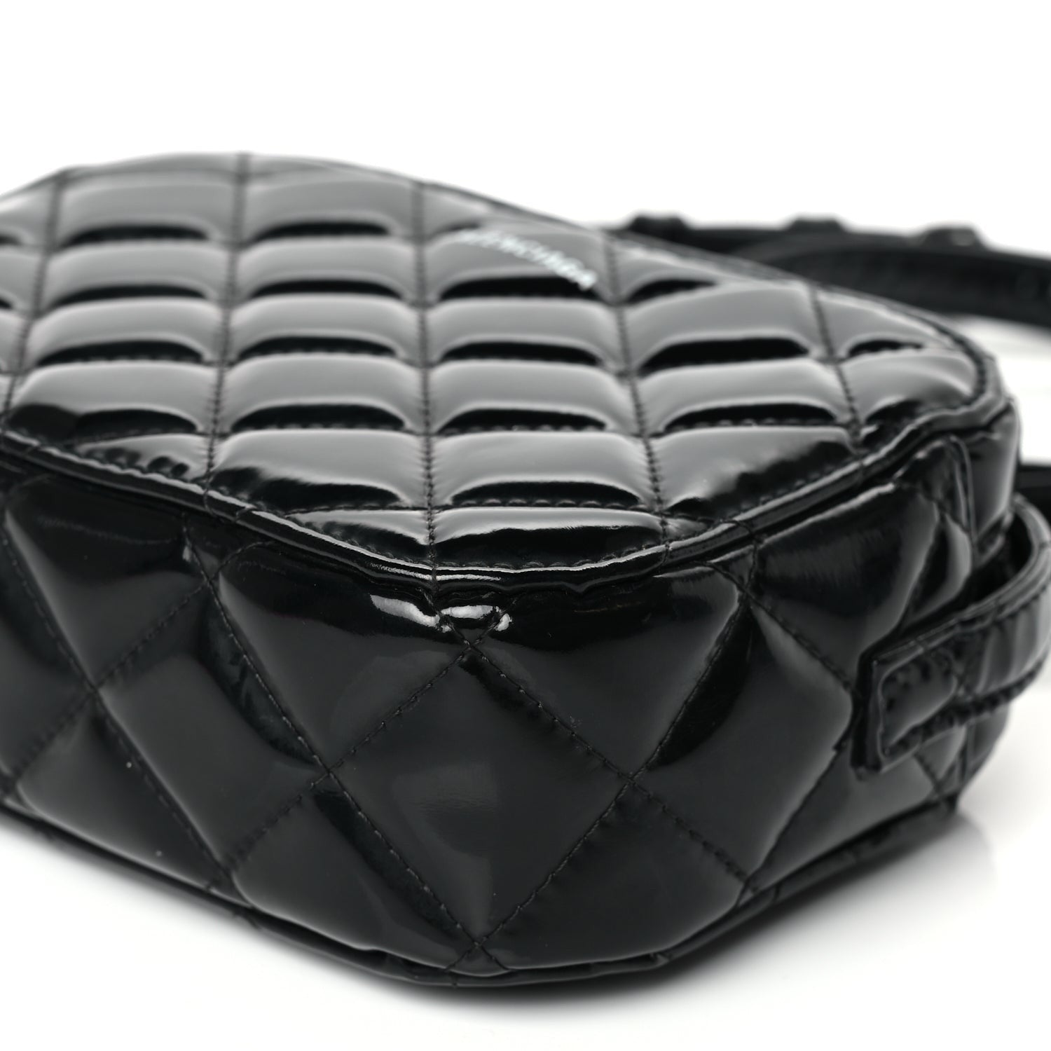 Balenciaga Patent Quilted XS Ville Camera Bag Black 9 of 9