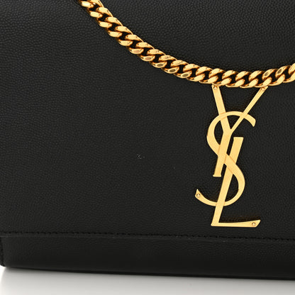 Saint Laurent Grain De Poudre Medium Classic Monogram Kate Satchel Black 11 of 12