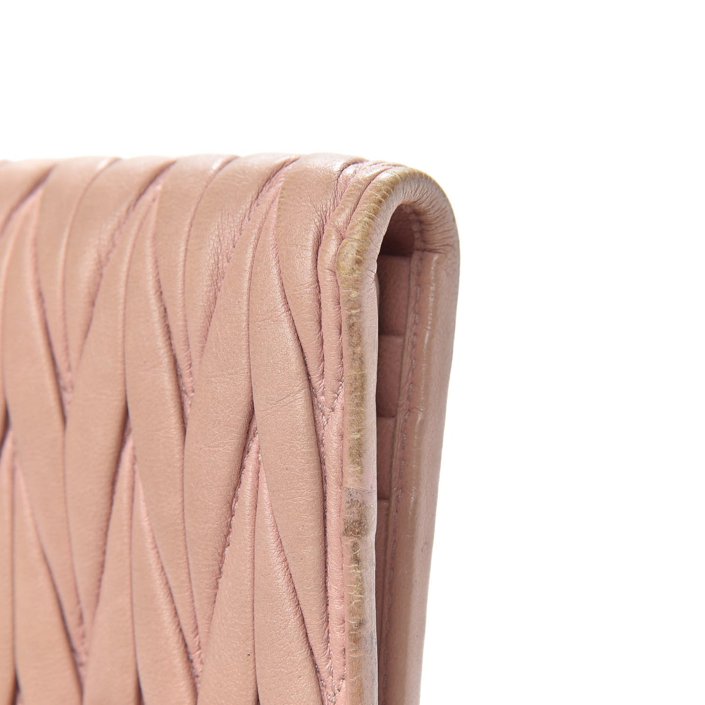 Nappa Matelasse Compact Wallet Orchidea