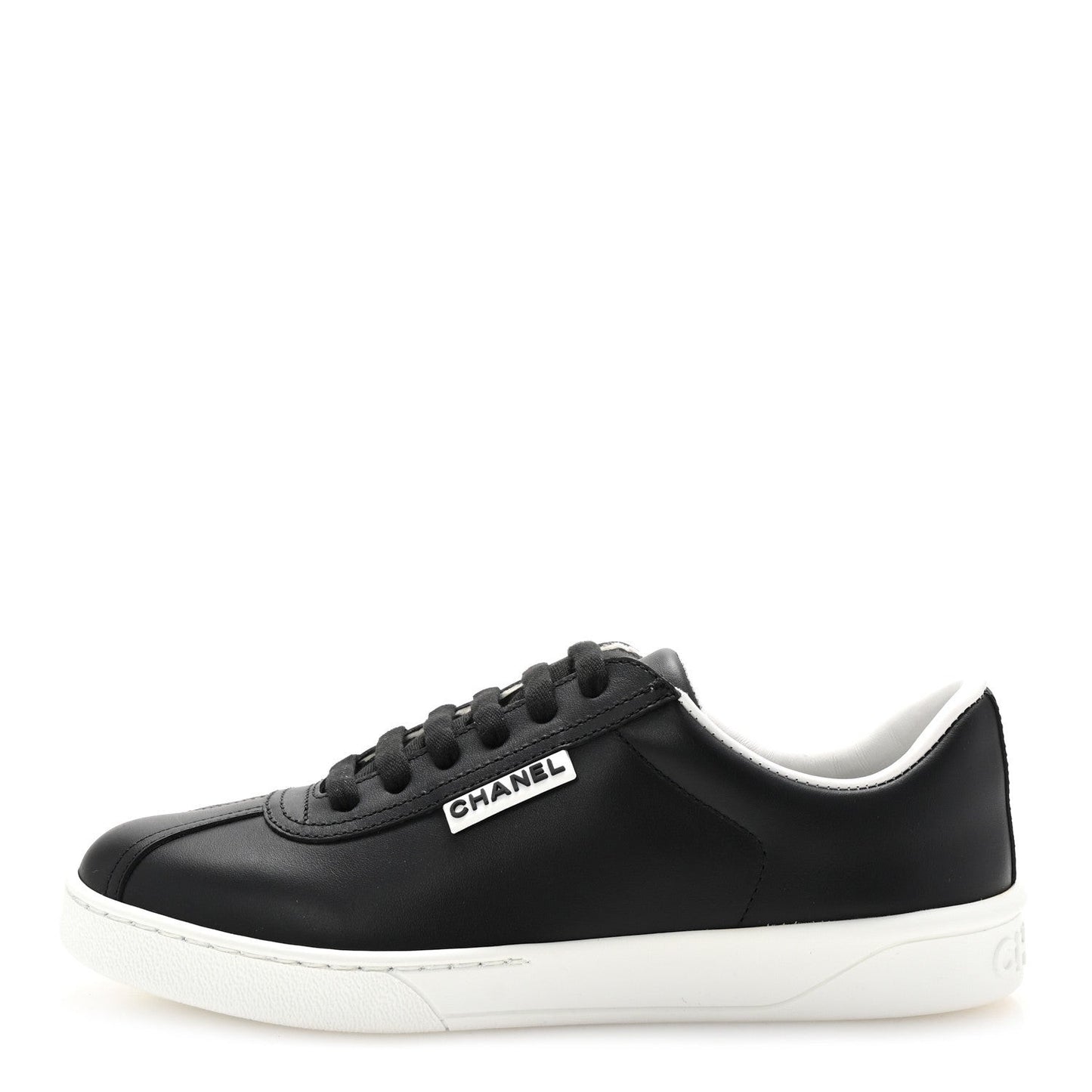 Calfskin CC Uniform Womens Sneakers 37 Black