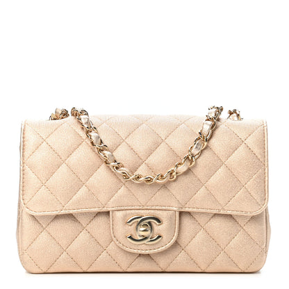 Chanel Metallic Lambskin Quilted Mini Rectangular Flap Gold 1 of 4