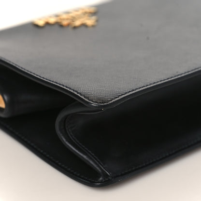 Prada Saffiano City Calfskin Light Frame Bag Black 7 of 8