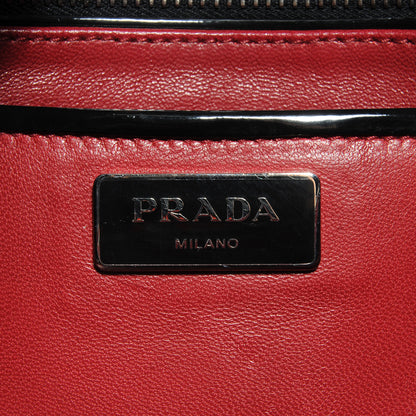 Prada Spazzolato Double Zip Medium Tote Nero Black 6 of 9