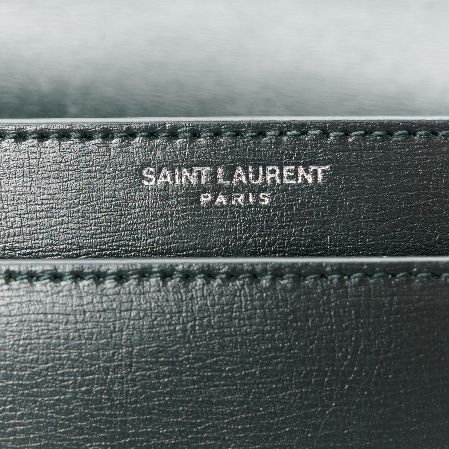 Saint Laurent Calfskin Medium Monogram Sunset Dark Green 7 of 11