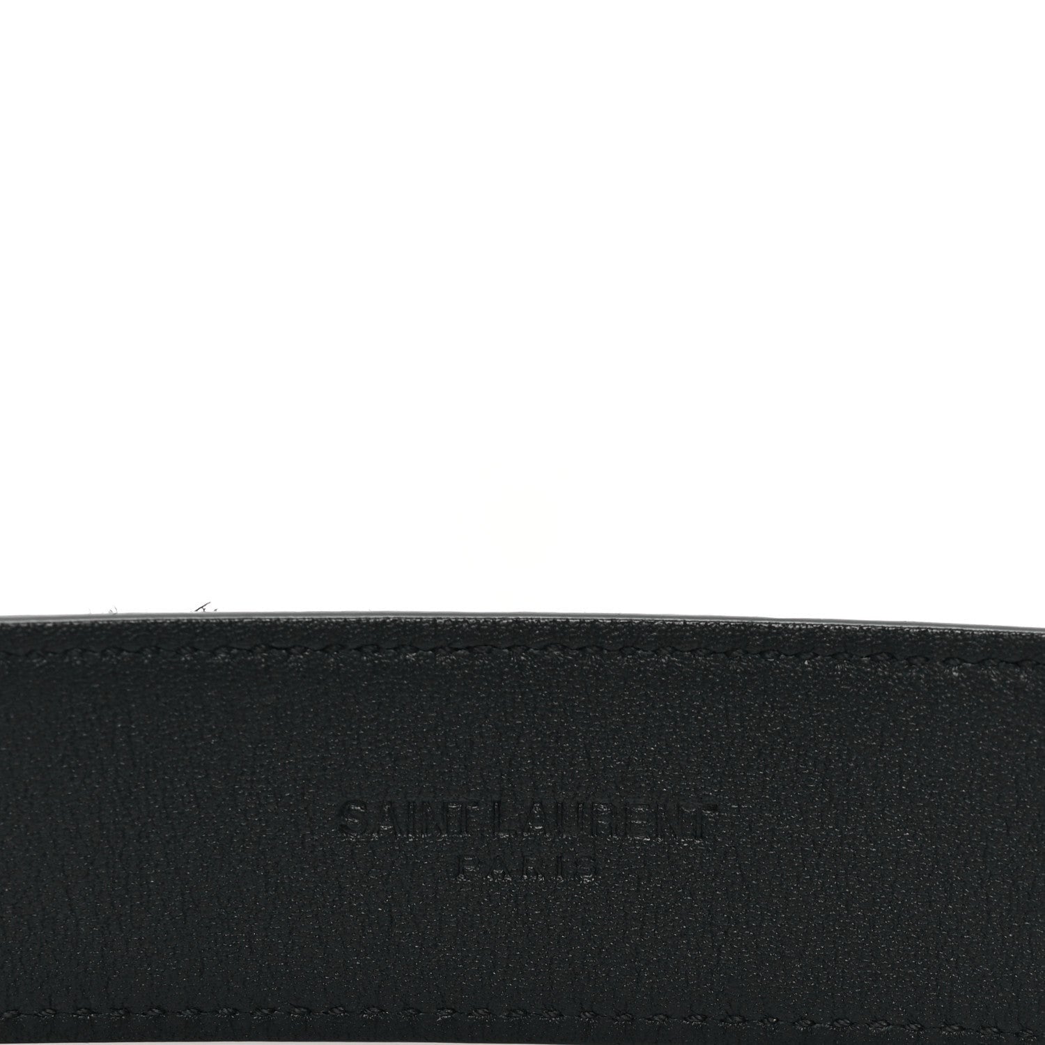 Saint Laurent Suede Calfskin Monogram Square Buckle Belt 90 36 Black 3 of 5