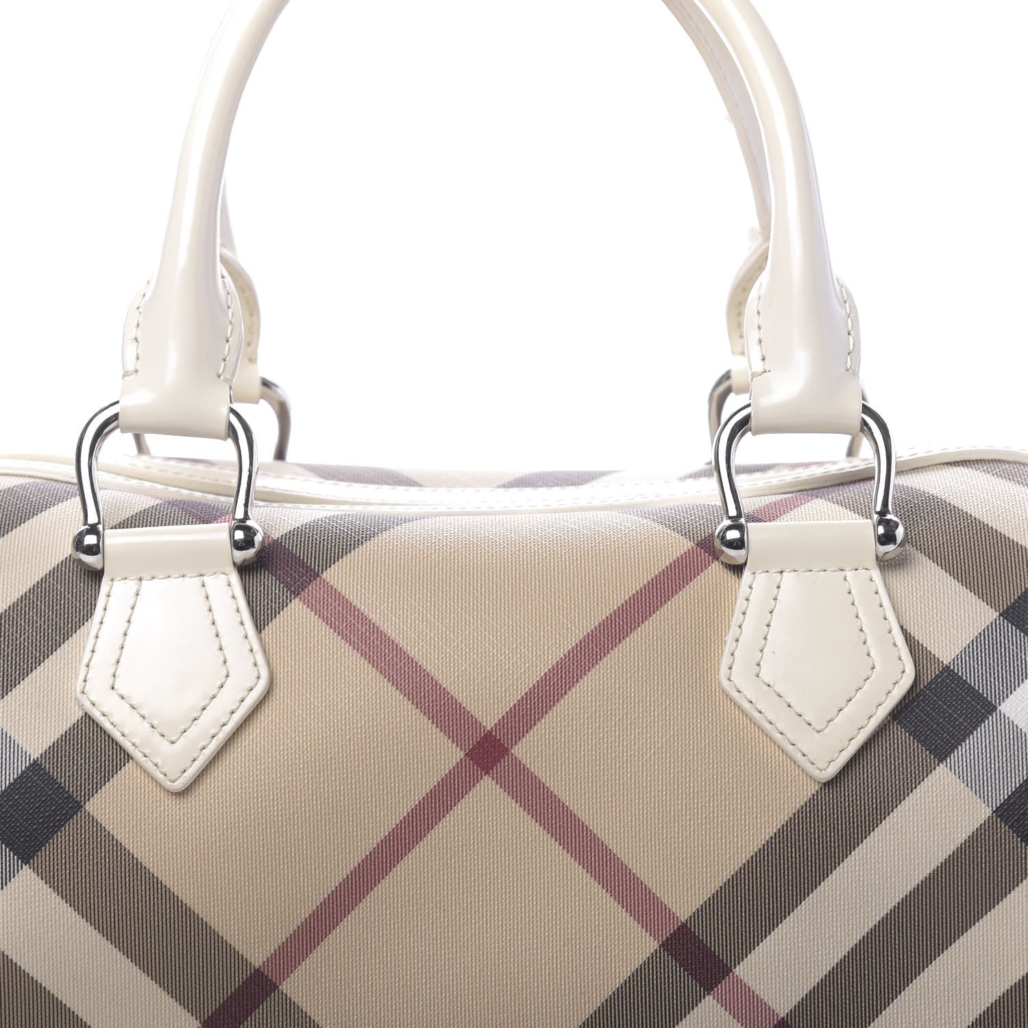 Burberry Nova Check Bowling Bag White 15 of 15