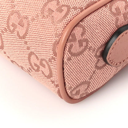 Gucci Monogram Textured Dollar Calfskin Mini Ophidia Shoulder Bag Cloche Rose Pink 8 of 8