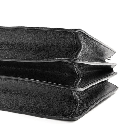 Miu Miu Goatskin Madras Tote Black 9 of 9