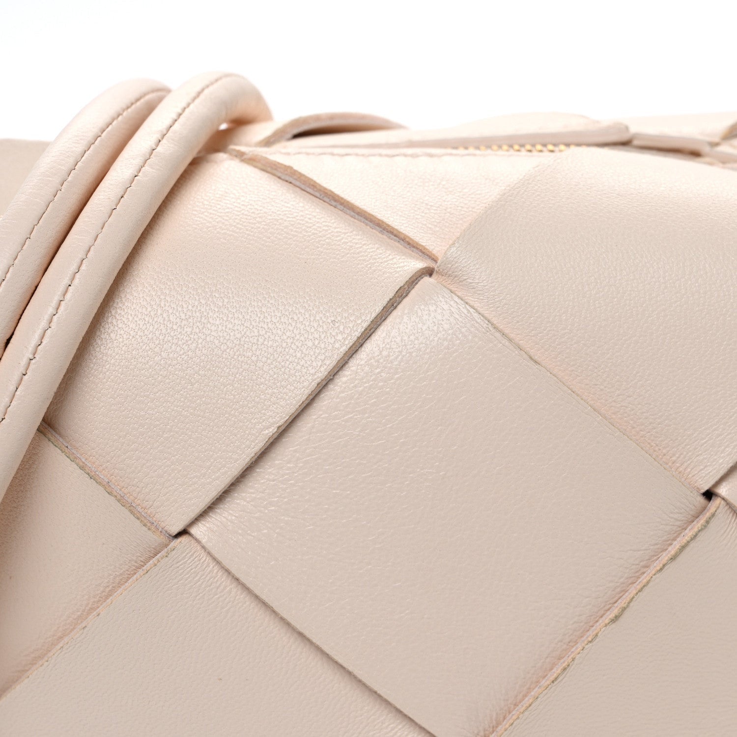 Bottega Veneta Lambskin Maxi Intrecciato Mini Cassette Camera Bag Macaroon 7 of 7