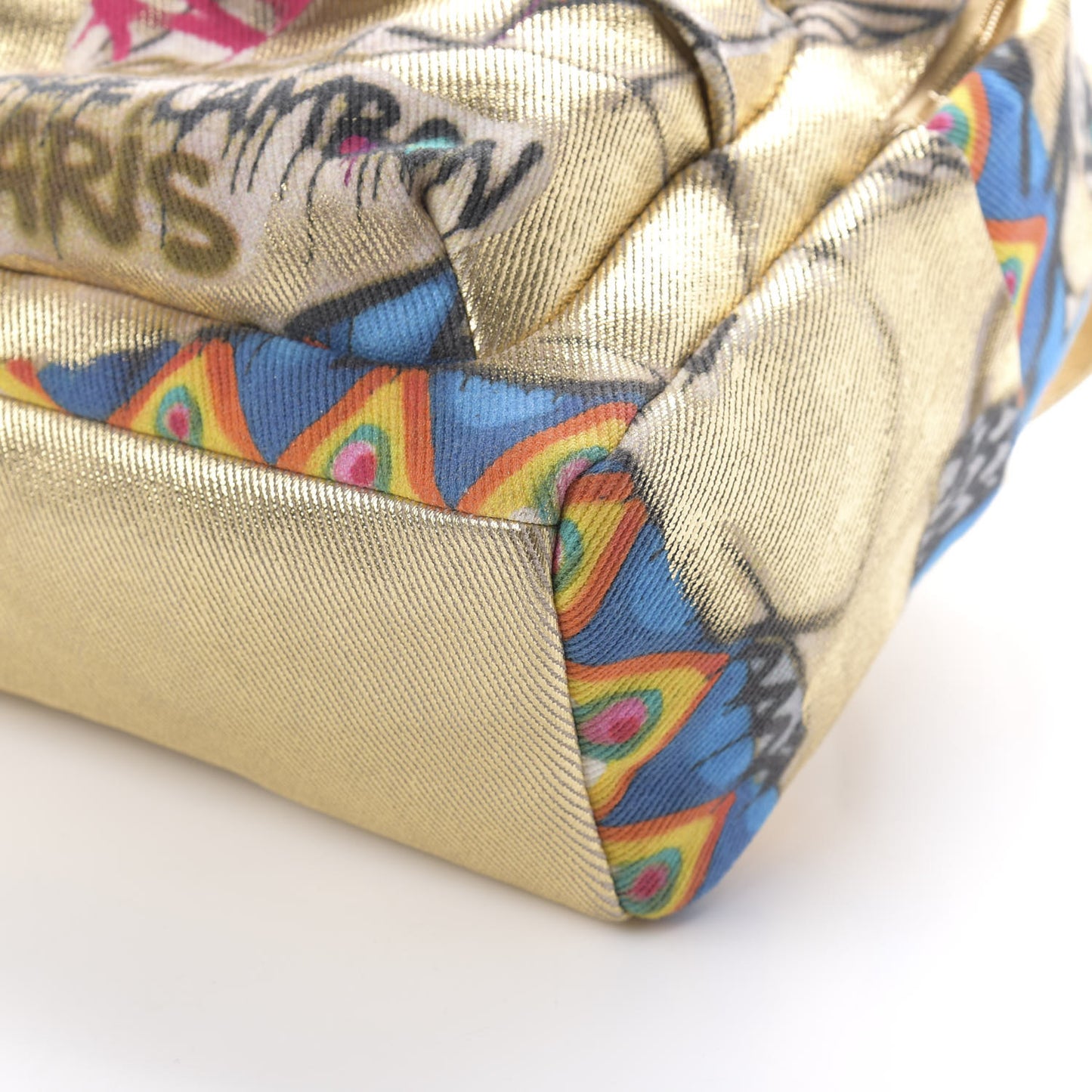 Graffiti Printed Canvas Street Spirit Backpack Multicolor