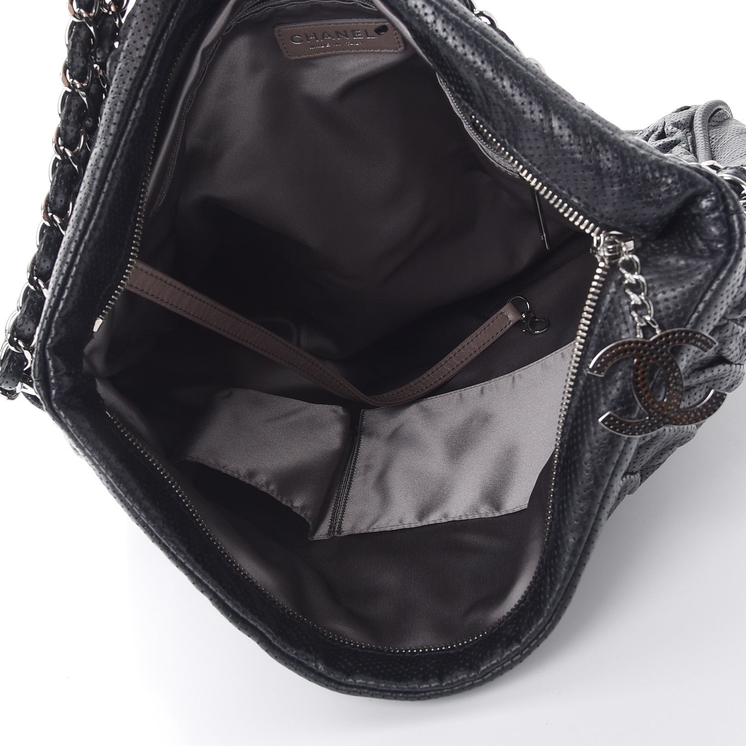 Chanel Lambskin Perforated Large Ultimate Soft Tote Black 5 of 8