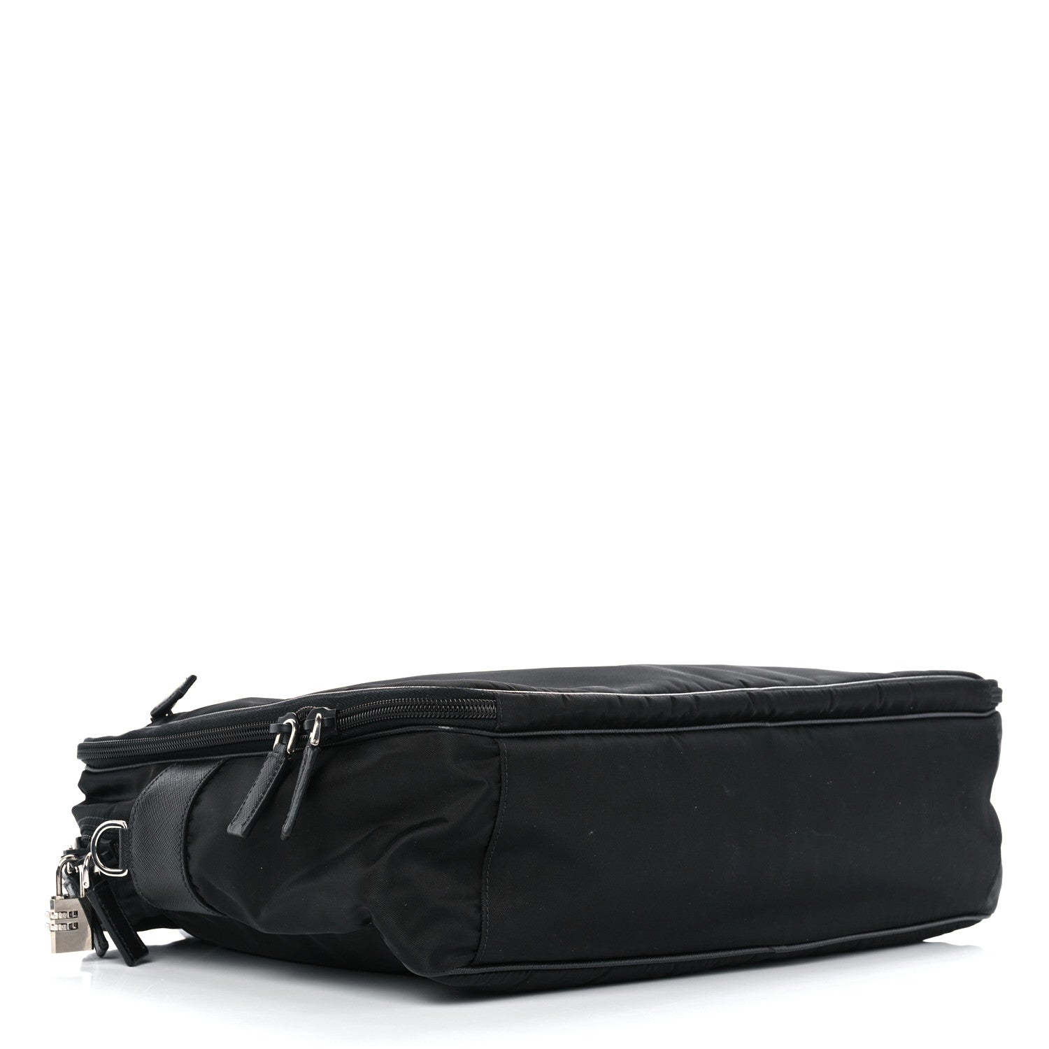 Prada Tessuto Nylon Saffiano Briefcase Black 4 of 14
