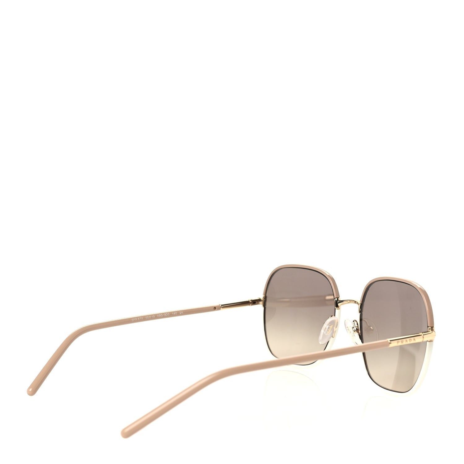 Prada Acetate Round Sunglasses SPR67X Gold Blush 3 of 7