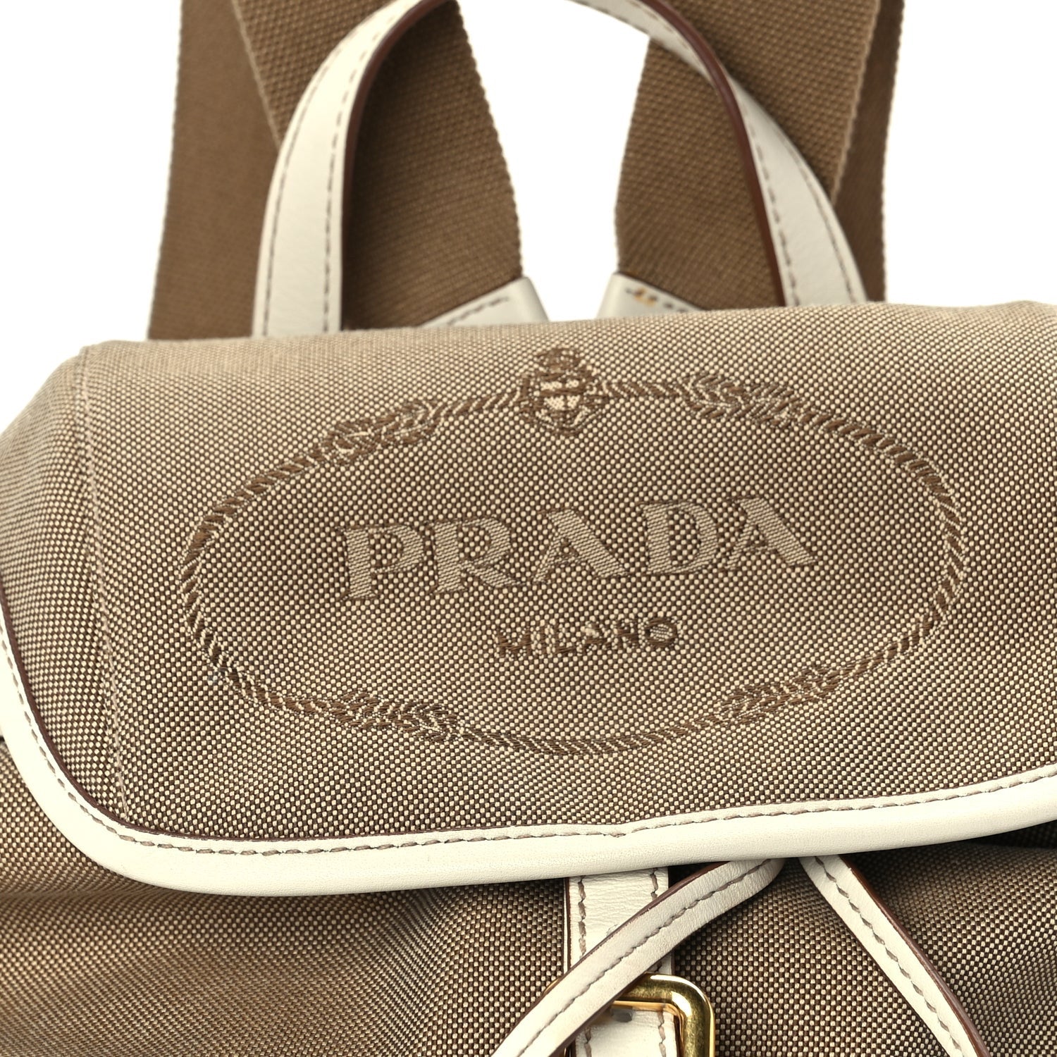 Prada Jacquard Logo Rucksack Backpack  Talco 6 of 8