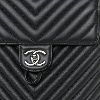 Chanel Calfskin Chevron Quilted Small Urban Spirit Backpack Black 8 of 14