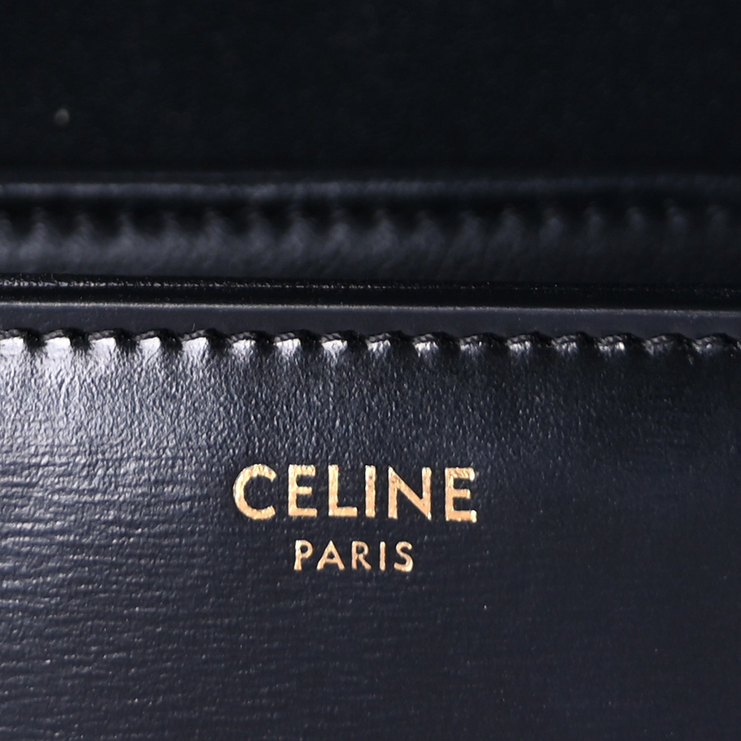 Celine Shiny Calfskin Teen Triomphe  Black 5 of 8