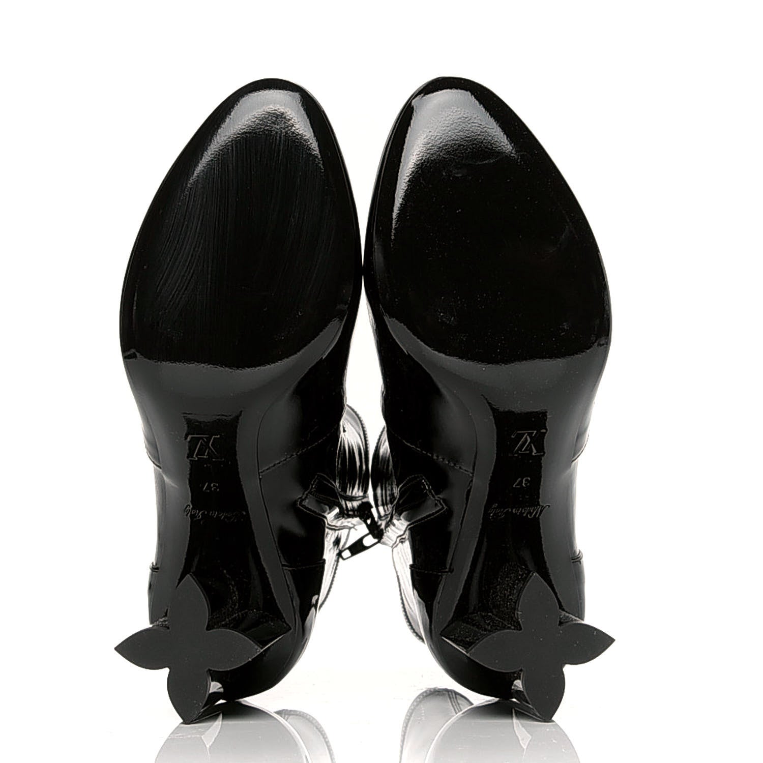 Louis Vuitton Patent Silhouette Ankle Boots 37 Black 5 of 6