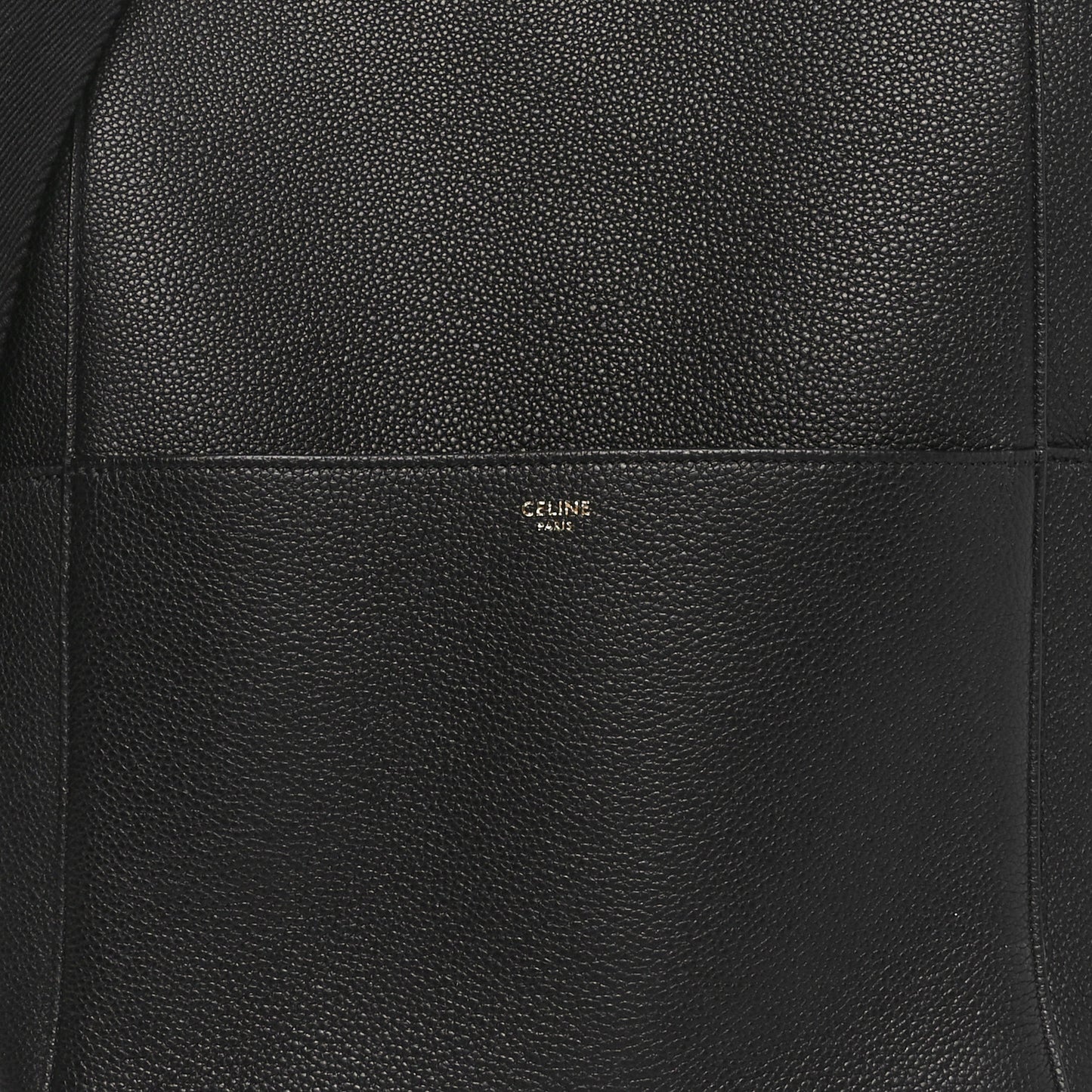 Soft Grained Calfskin Sangle Bucket Bag Black