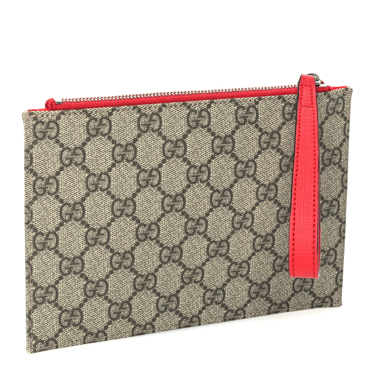 GG Supreme Monogram Bow Wristlet Blue White