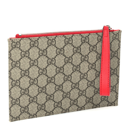 Gucci GG Supreme Monogram Bow Wristlet Blue White 3 of 6