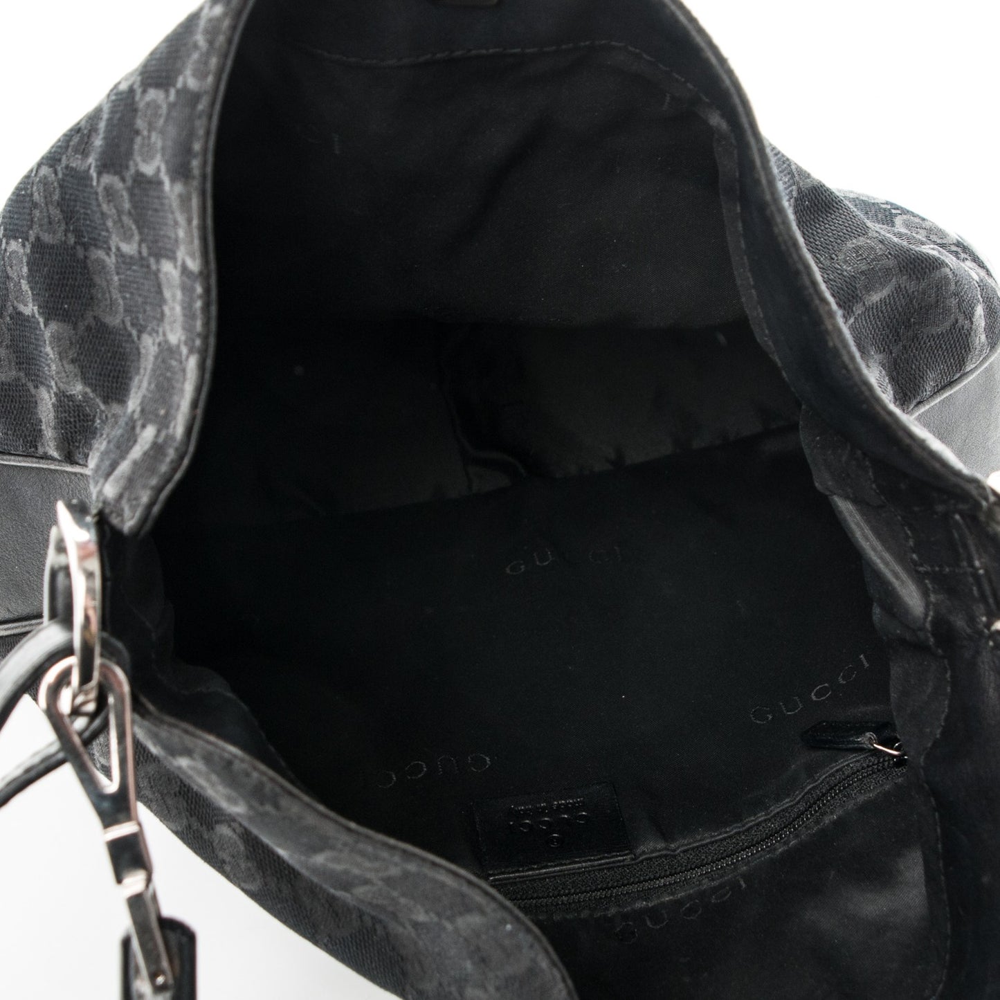 Monogram Bamboo Top Handle Bag Black