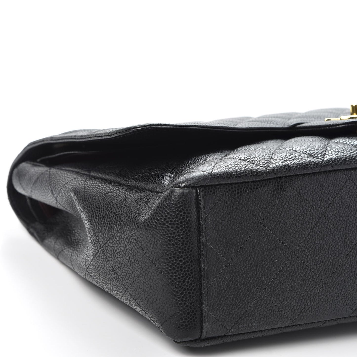 Caviar Quilted Maxi Double Flap Black