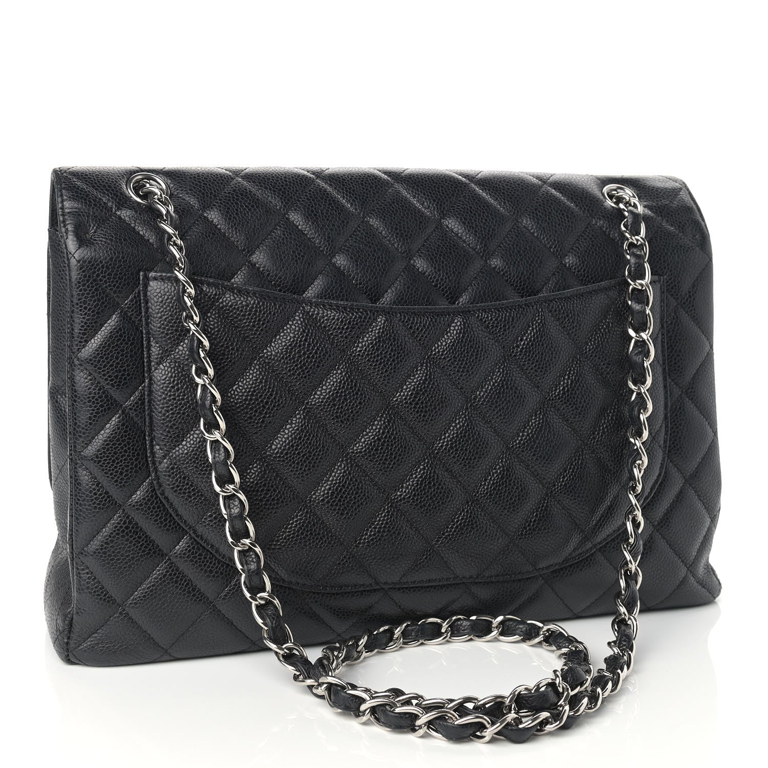 Chanel Caviar Quilted Maxi Single Flap Black 3 of 10