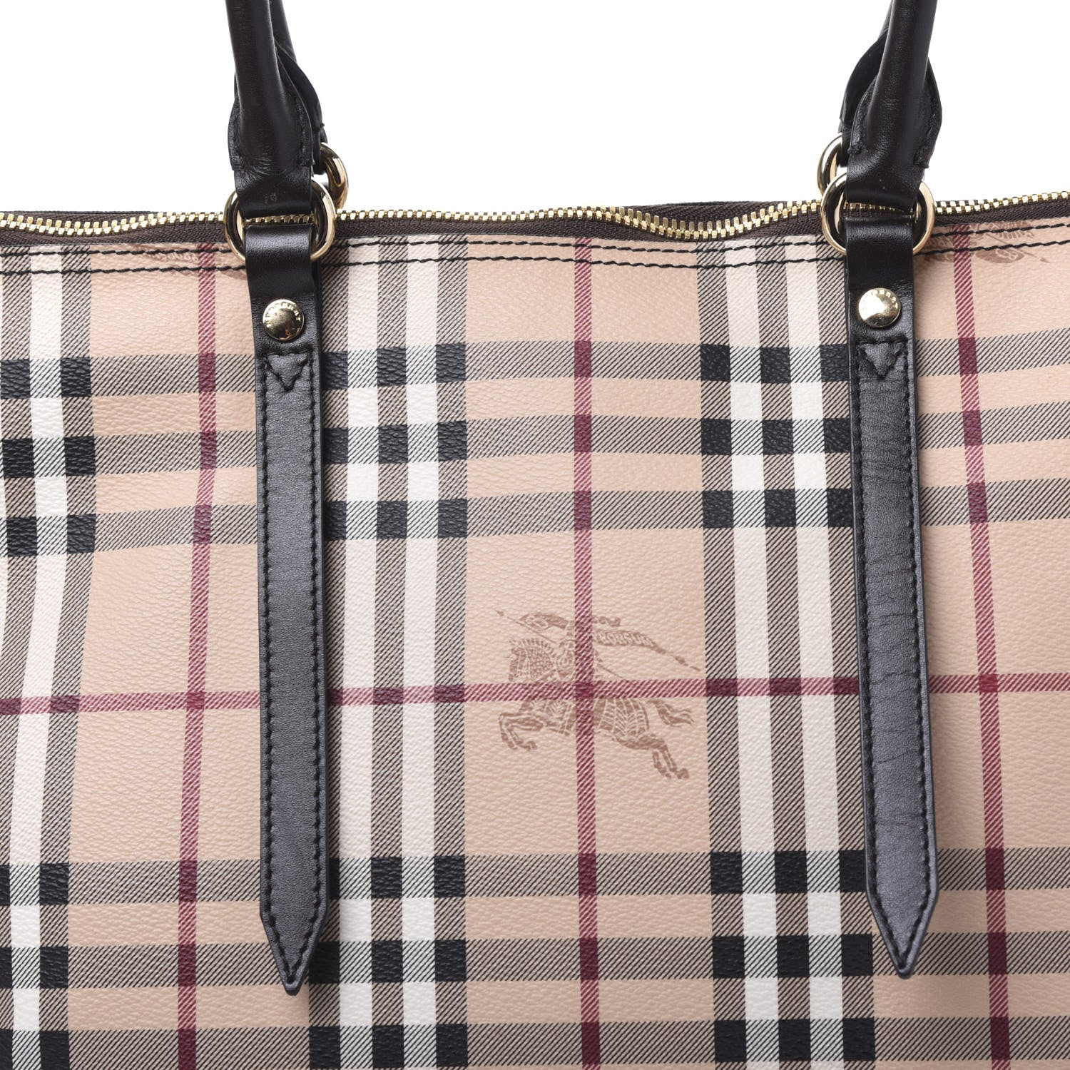 Burberry Haymarket Check Small Salisbury Tote Chocolate 11 of 11