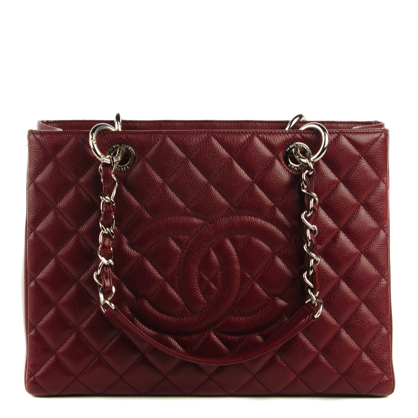 Caviar Grand Shopping Tote GST Dark Red