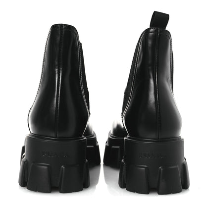 Prada Spazzolato Rois Monolith Chelsea 55mm Ankle Boots 41 Black 6 of 7