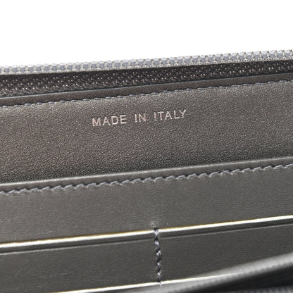 Chanel Iridescent Calfskin Quilted Tartan Button Zip Around Wallet Grey 7 of 8