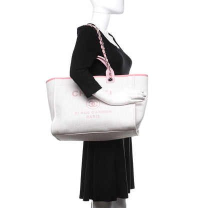 Chanel Canvas Medium Deauville Tote Pink 2 of 11