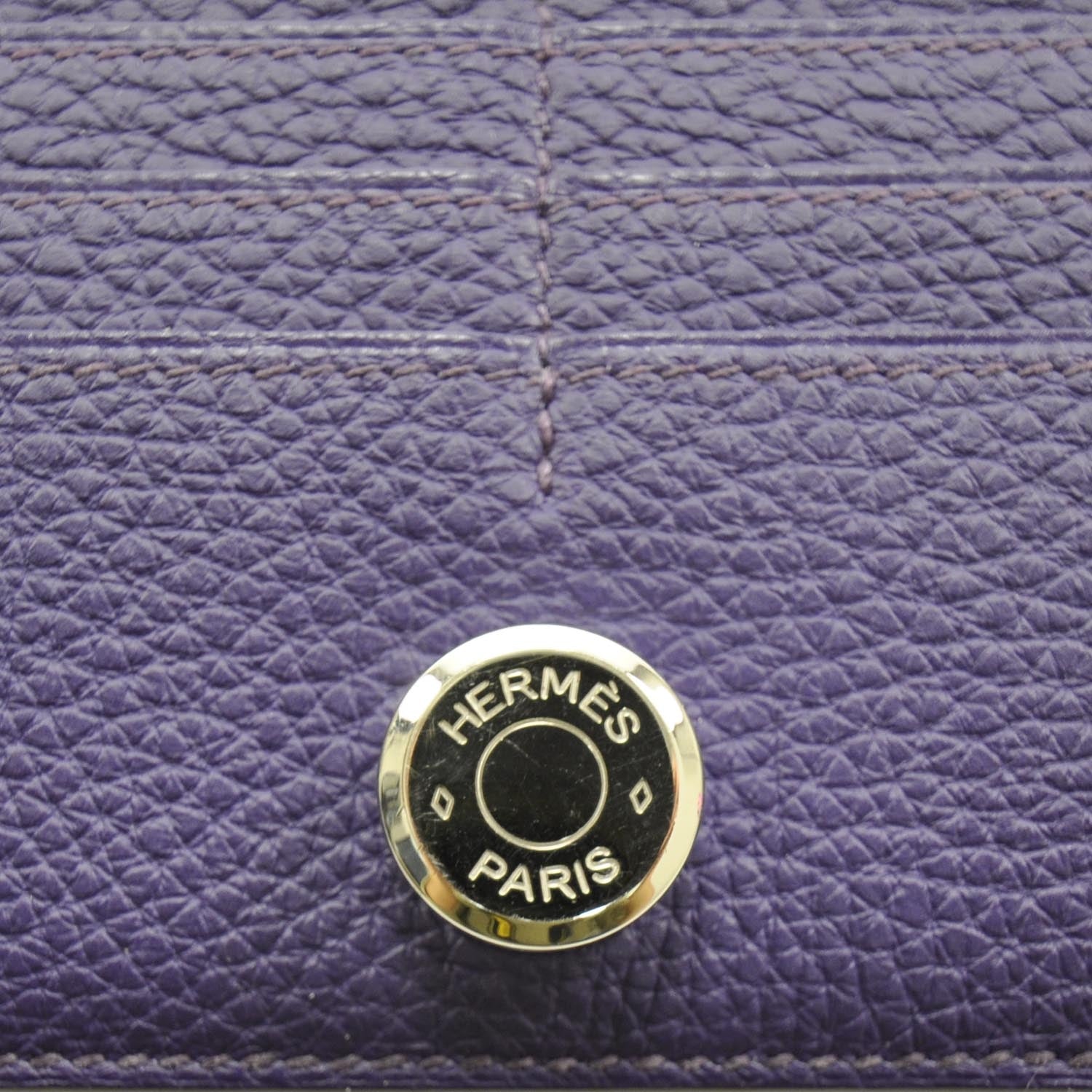 Hermes Togo Dogon Compact Wallet Iris Purple 6 of 8