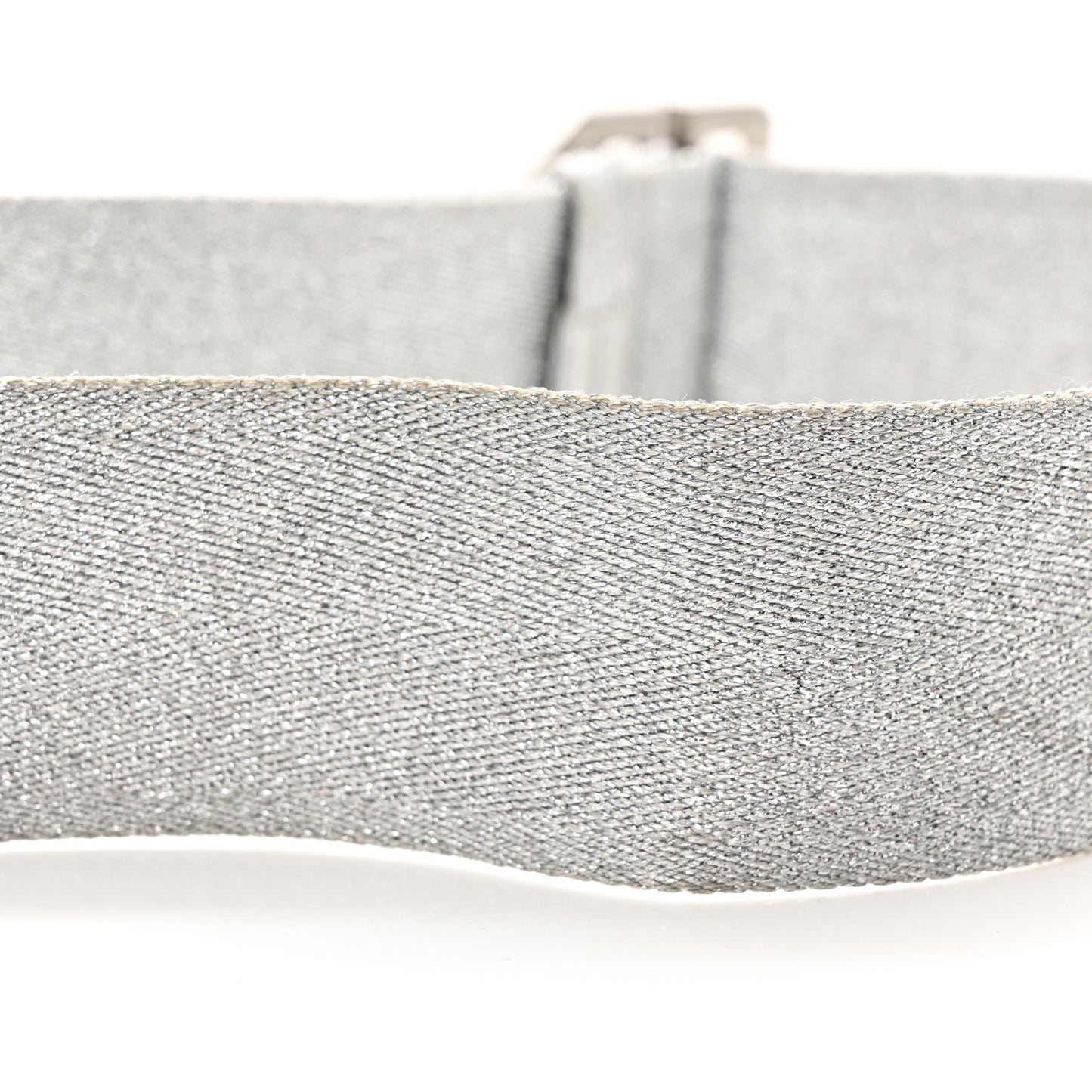 Webbing Maxi Intrecciato Cassette Bag Silver