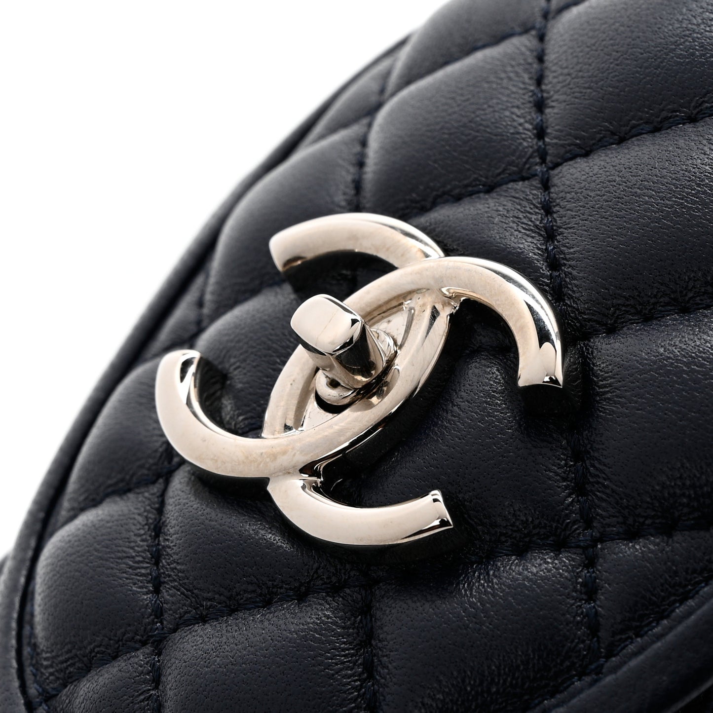 Lambskin Quilted CC Turnlock Loafers 37 Navy