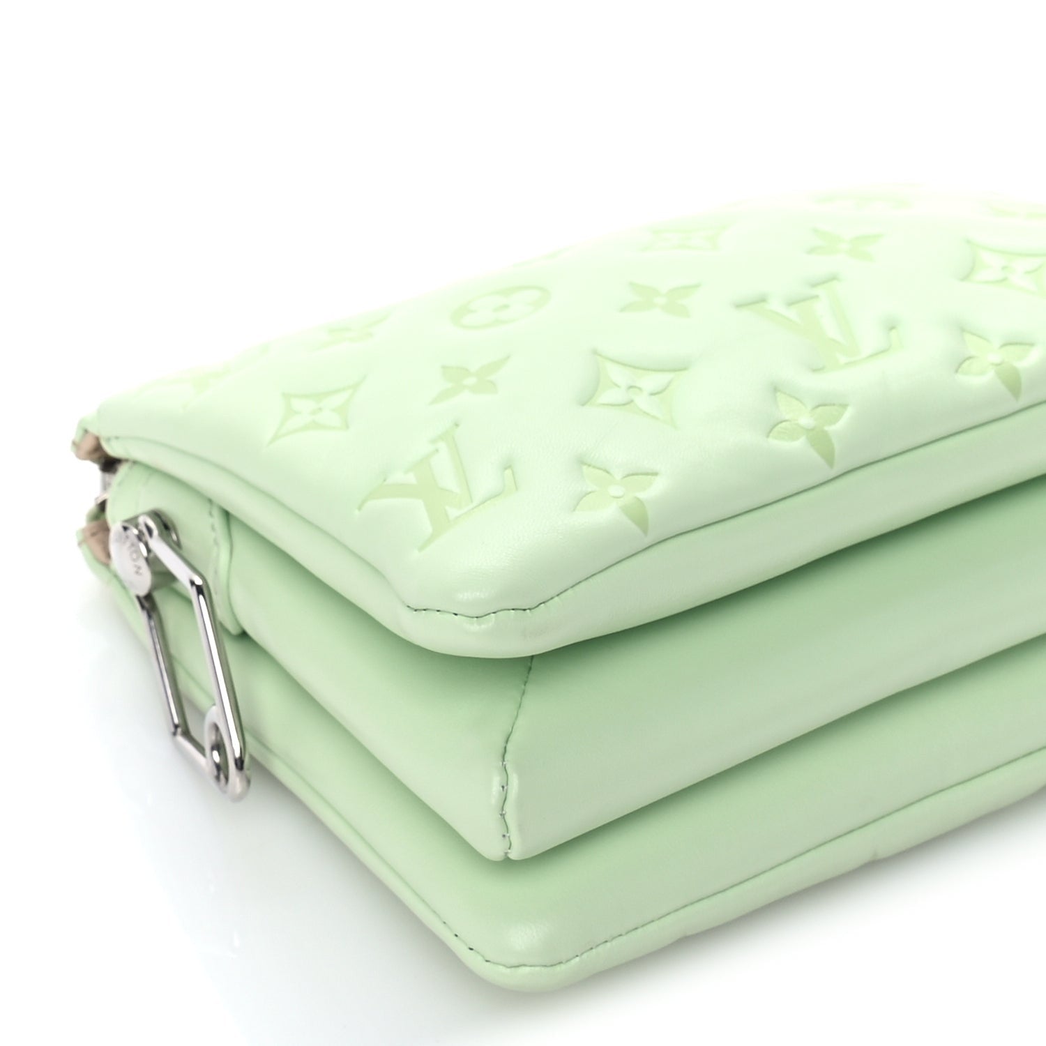 Louis Vuitton Lambskin Embossed Monogram Coussin BB Green 7 of 8