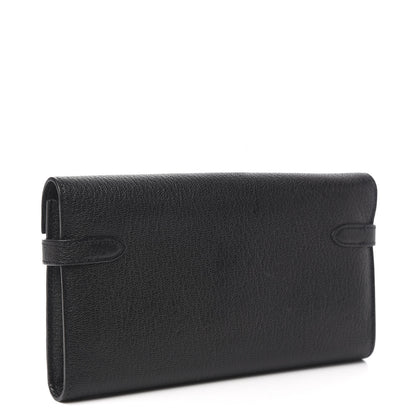 Hermes Chevre Mysore Kelly Longue Wallet Black 3 of 5