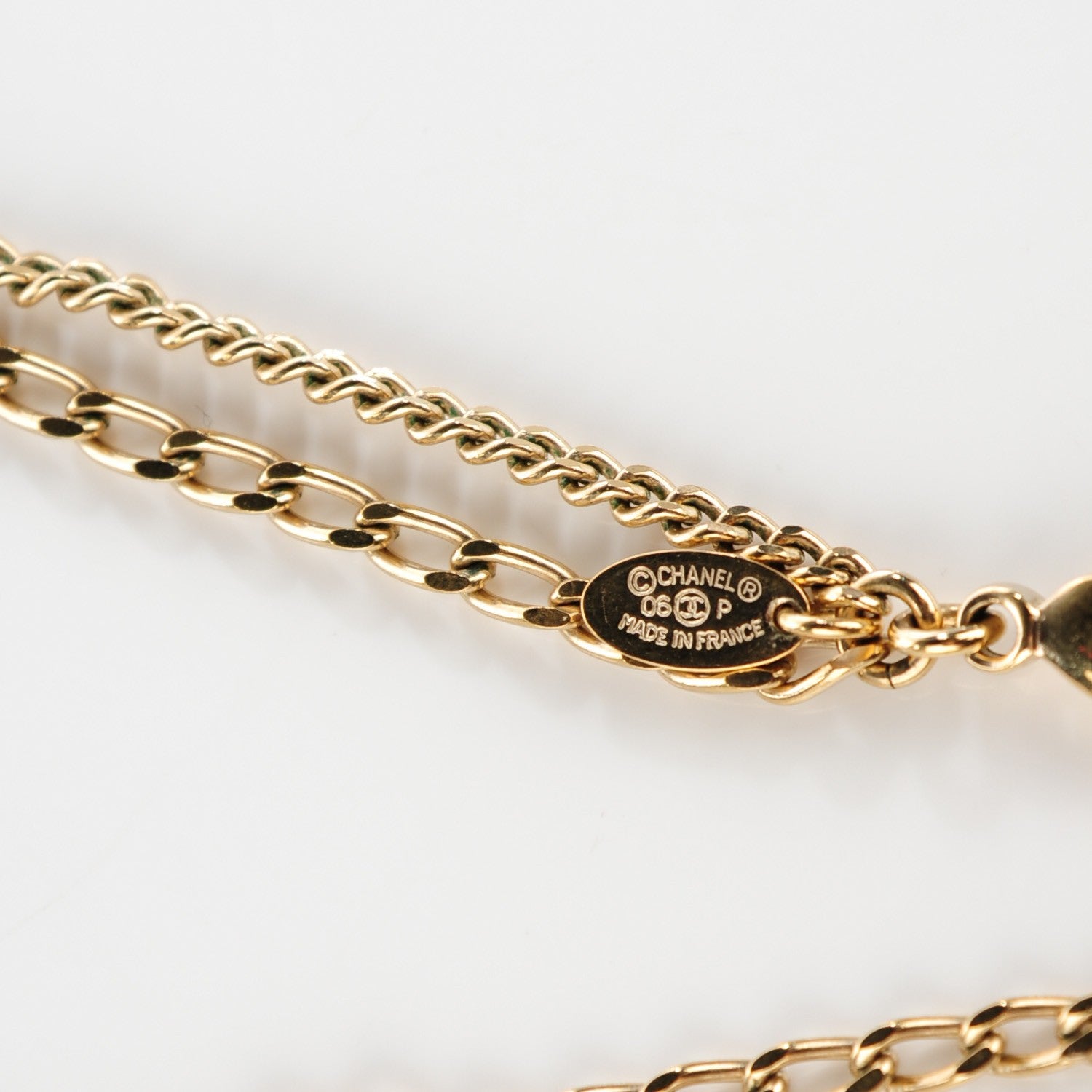 Chanel CC Pendant Necklace Gold 4 of 5