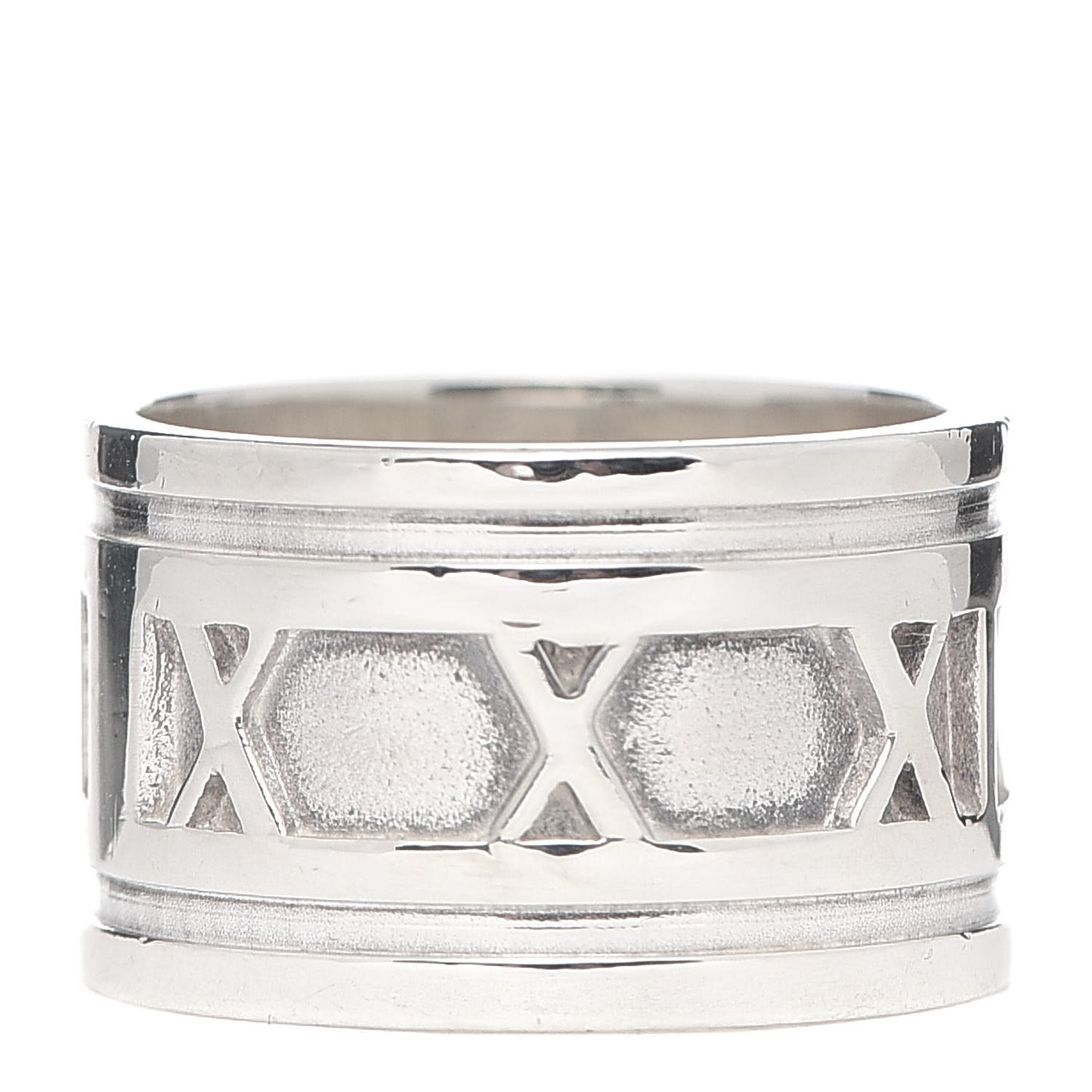 Sterling Silver 12mm Atlas Band Ring 51 5.5