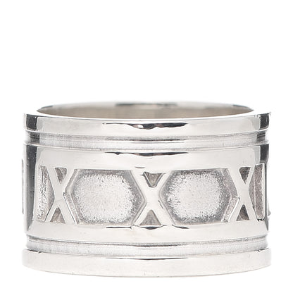 Tiffany Sterling Silver 12mm Atlas Band Ring 51 5.5 1 of 5