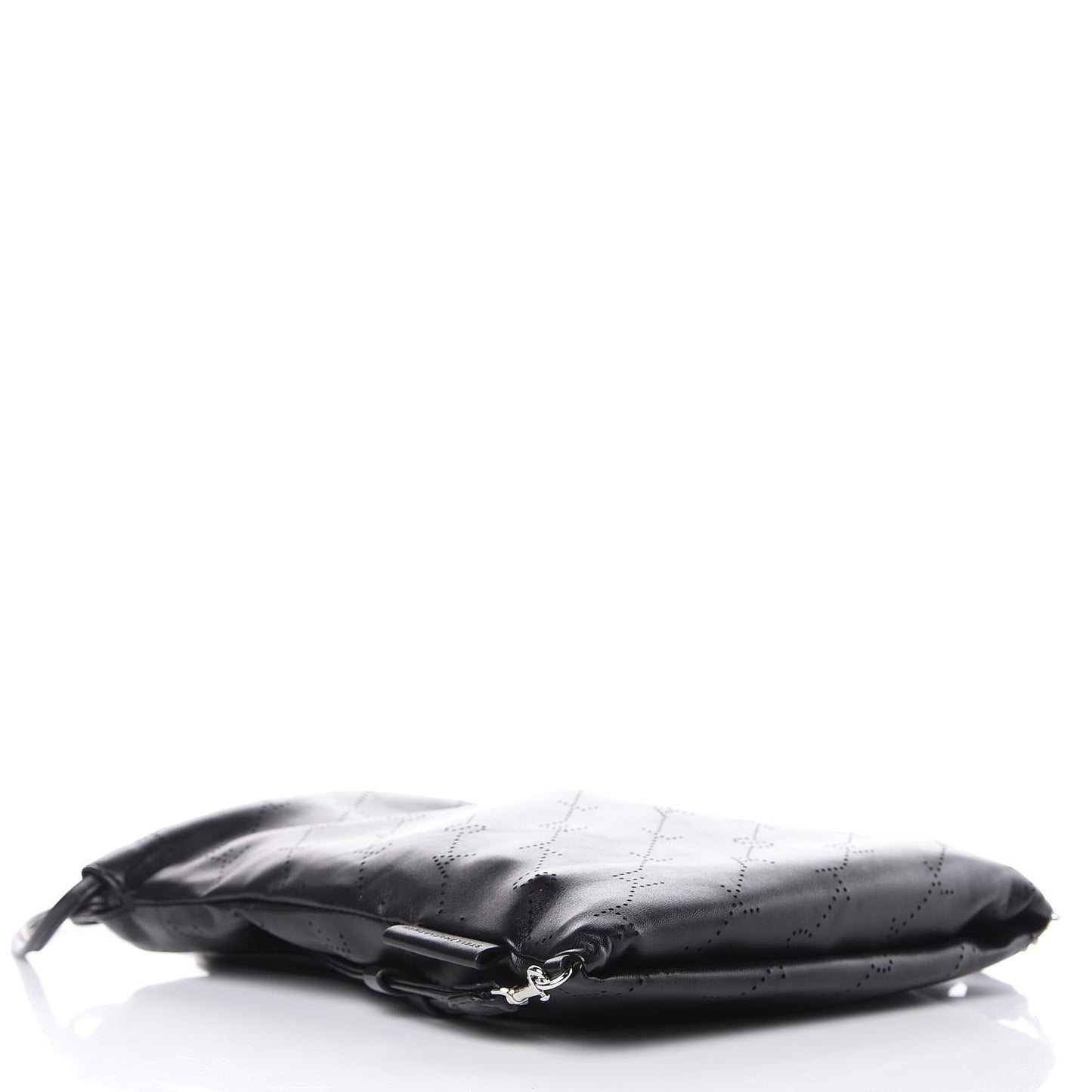 Eco Alter Nappa Perforated Logo Mini Drawstring Backpack Black