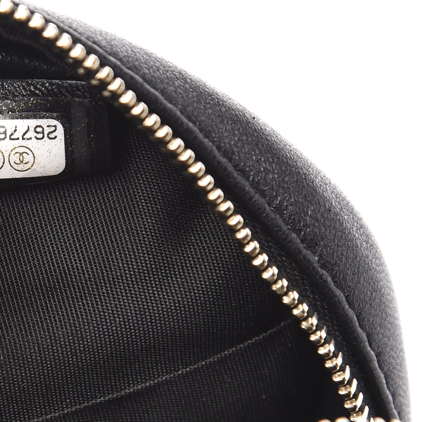 Lambskin Quilted Studded Round Clutch With Chain Black