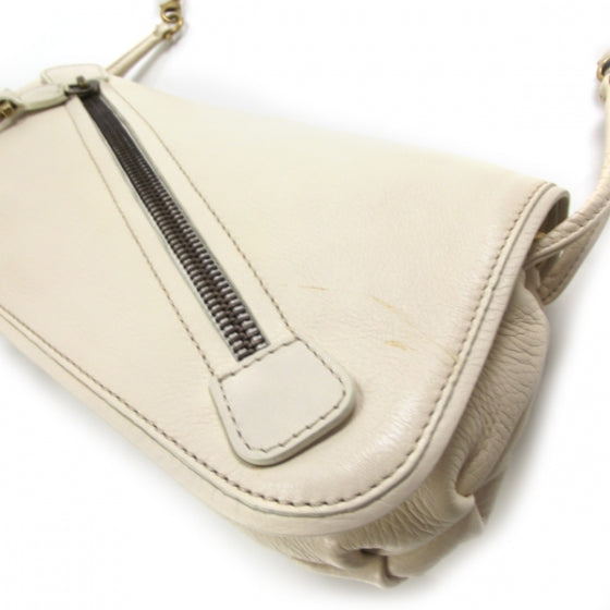 SALVATOREFERRAGAMOLeatherTasselShoulderBagIvory