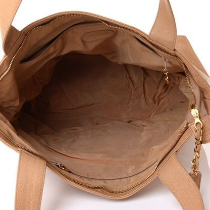 Chanel Caviar CC Shoulder Bag Beige 4 of 9