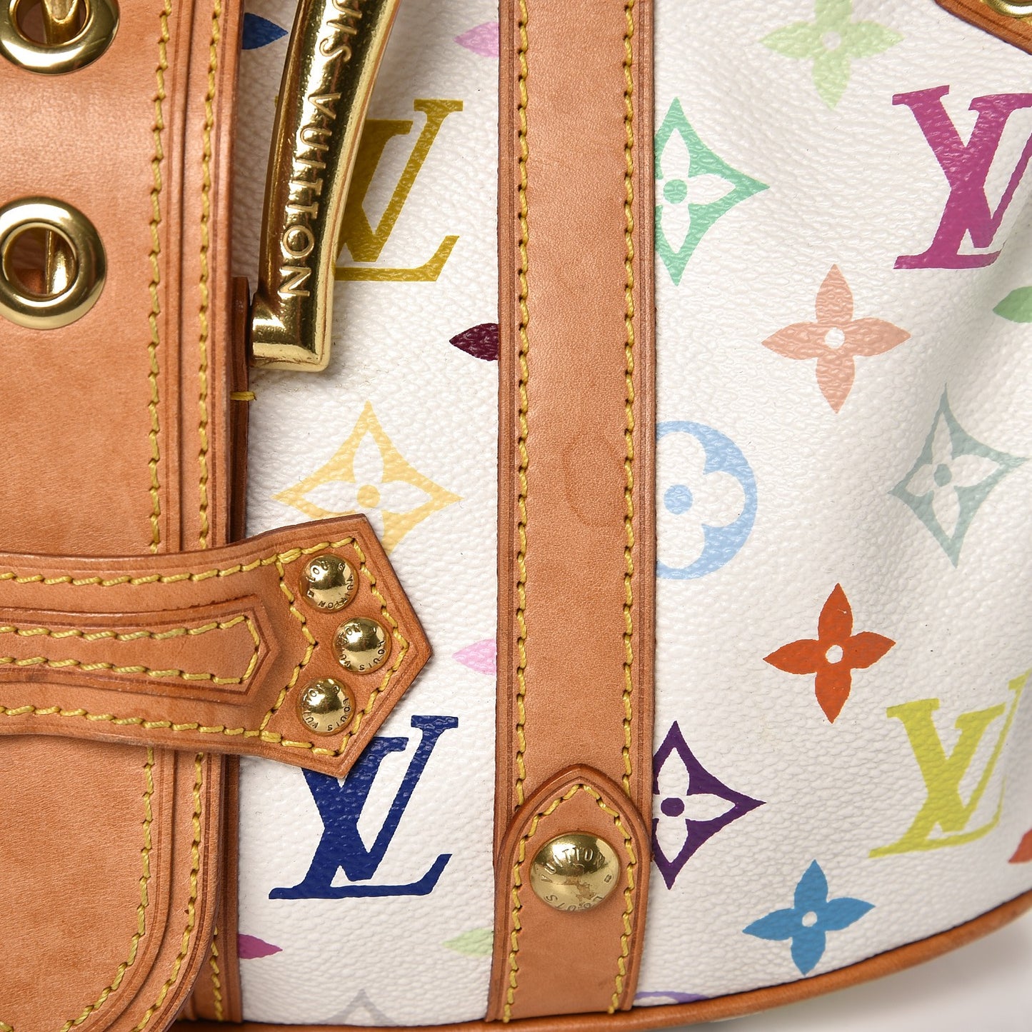 Monogram Multicolor Theda GM White